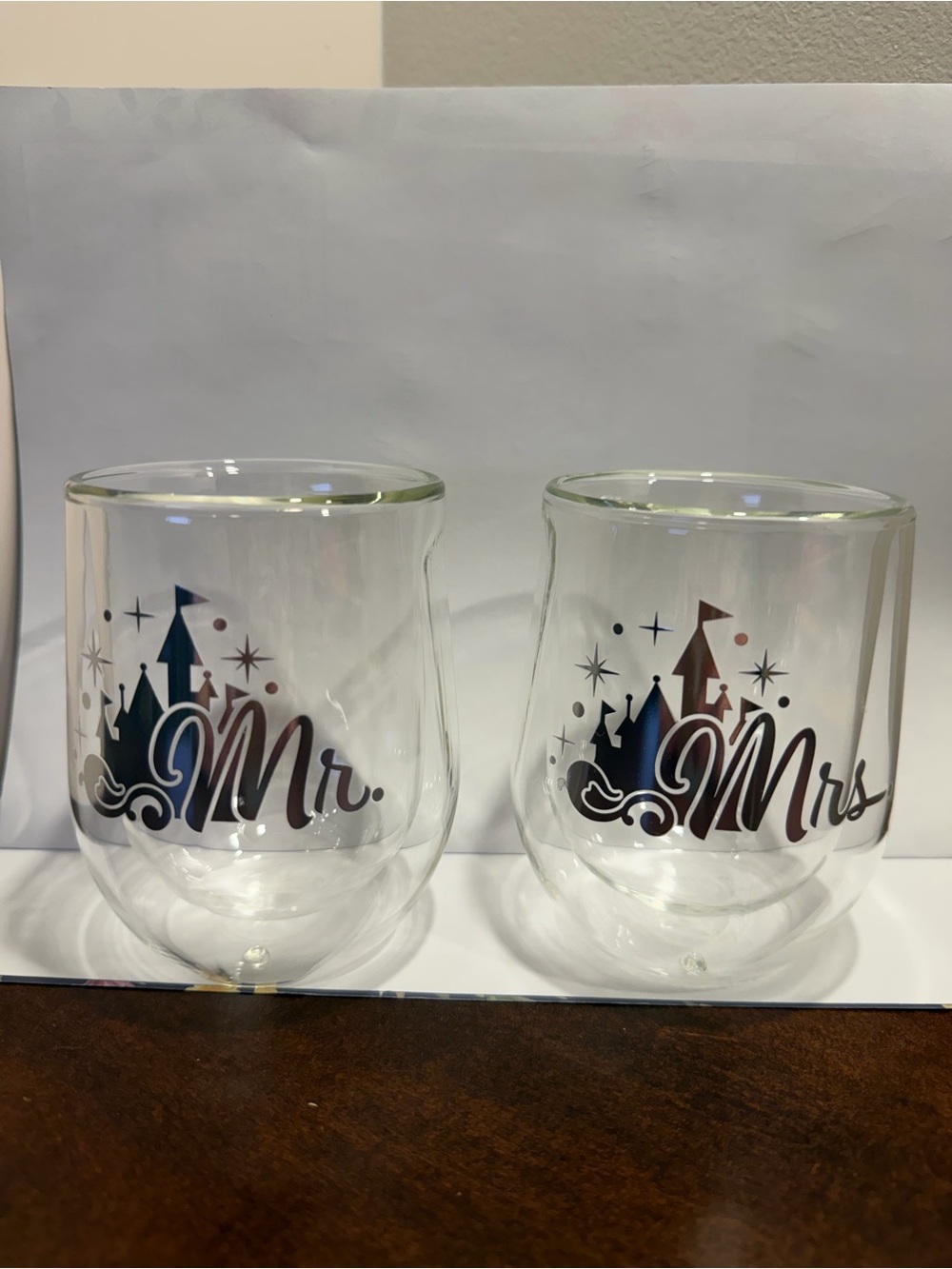 Disney Corkcicle Stemless Tumblers, set of 2. Mr. & Mrs. - Disney’s Fairy Tale